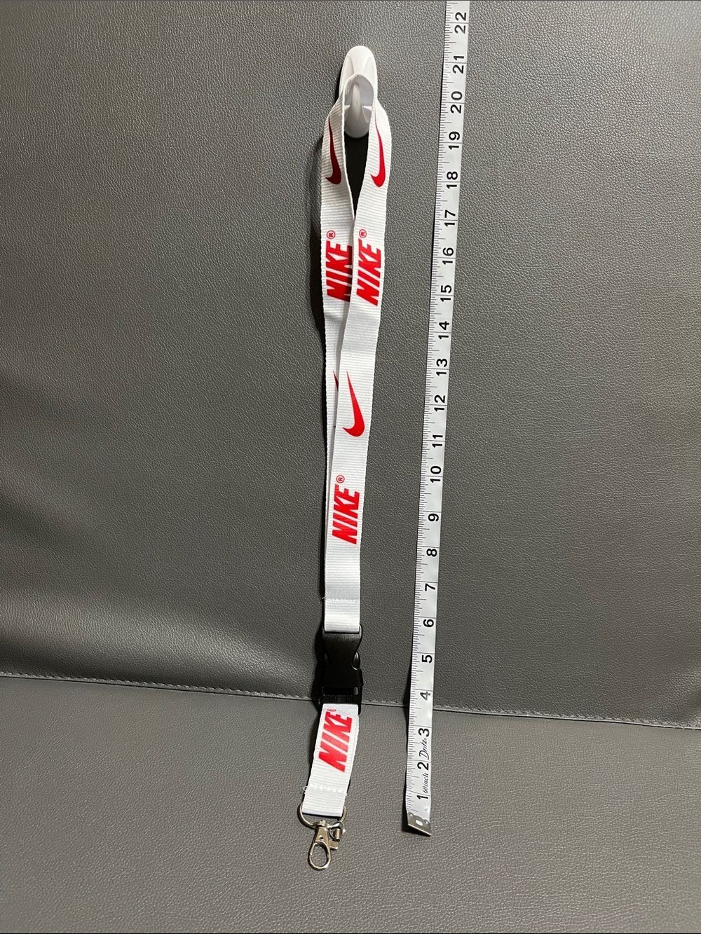 Nike White and Red Logo Lanyard NEW!